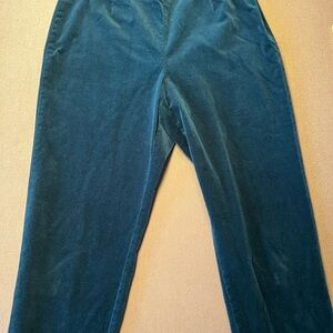 Teal Velvet Pants